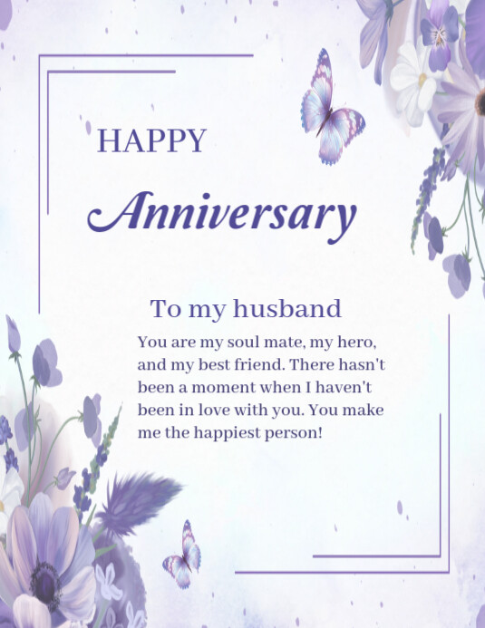 Happy anniversary template 2025 Flyer (US Letter)