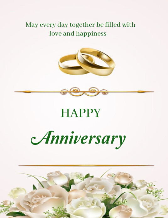Happy anniversary template 2025 Flyer (Letter pang-US)