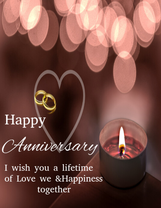 Happy Anniversary template 2025 Folheto (US Letter)