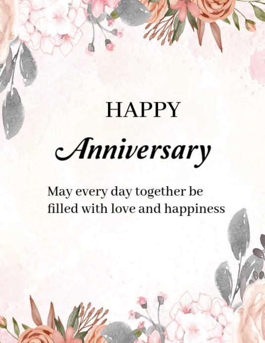 Happy anniversary template 2025 Volantino (US Letter)