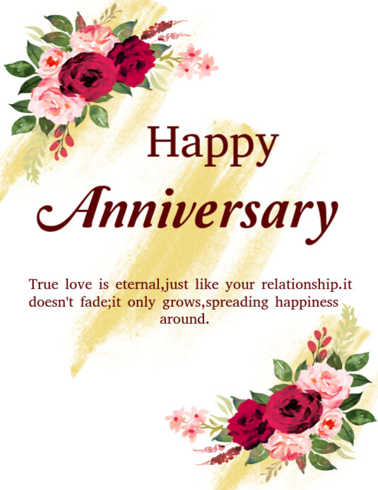 Happy Anniversary template 2025 Flyer (US Letter)