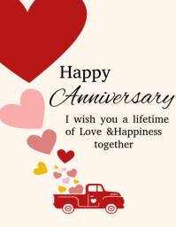 Happy Anniversary template 2025 Volante (Carta US)