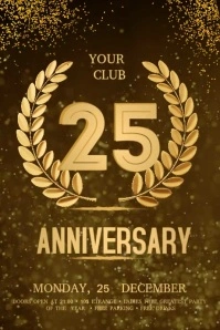 happy anniversary video poster template