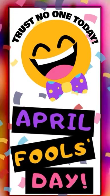 happy april fool's day message online template Instagram Story