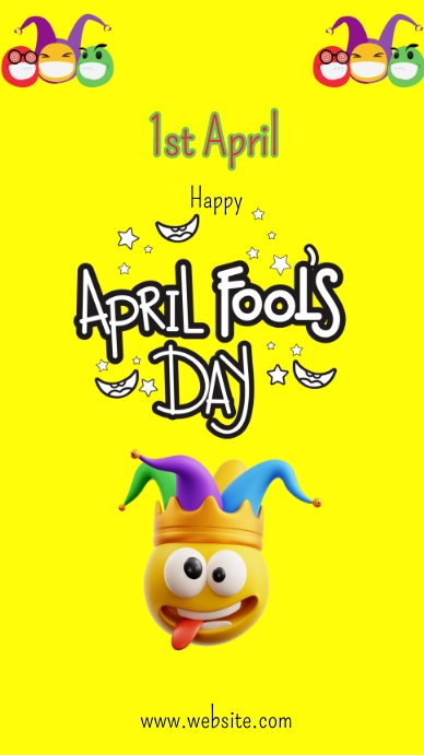 happy april fool, april fool celebration Instagram Story template