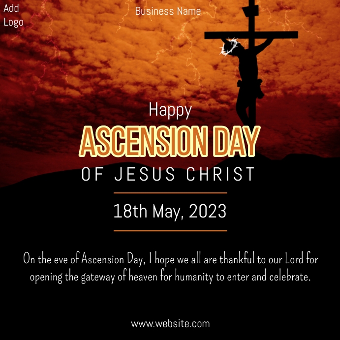 happy ascension day,ascension day post Wpis na Instagrama template