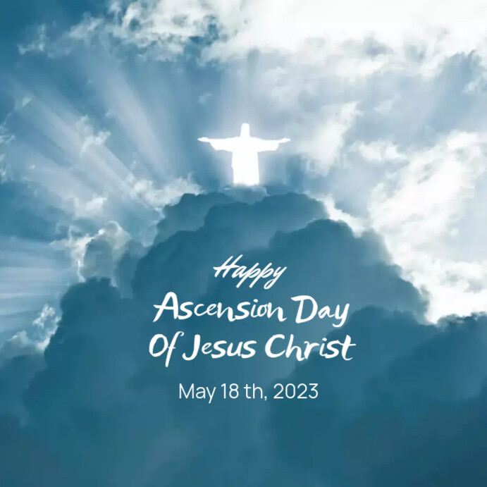 Happy ascension day of Jesus christ Instagram-Beitrag template