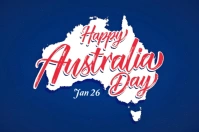 Happy Australia day celebration card Label template