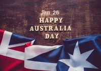 Happy Australia day celebration post Postkarte template