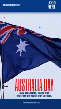 happy australia day video Instagram Story template