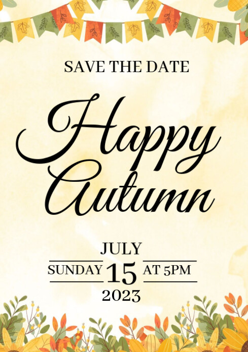 Happy Autumn Invitation Template | PosterMyWall