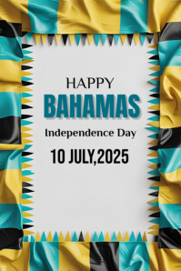 Happy Bahamas Independence Day template 2025 Poster
