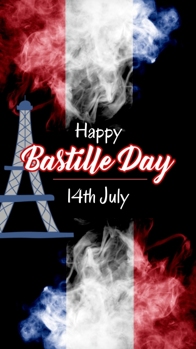 happy bastille day,bastille day post Instagram Story template