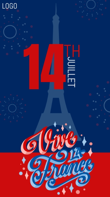 Happy Bastille day,bonne fete nationale Instagram Story template