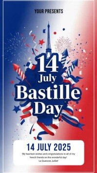 Happy Bastille Day Instagram Story template