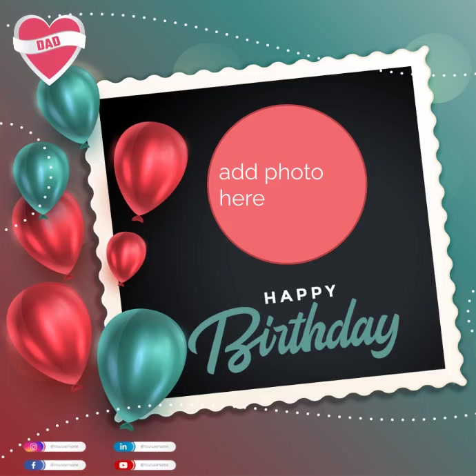 Happy Bday poster template