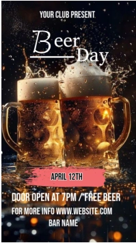 Happy beer day Instagram Story template