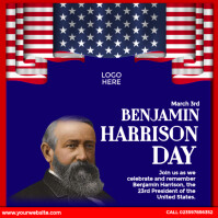 Happy Benjamin Harrison Day Instagram-opslag template