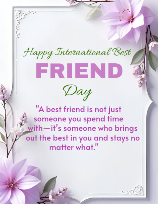 happy best friend day flyer friend day poster Template | PosterMyWall