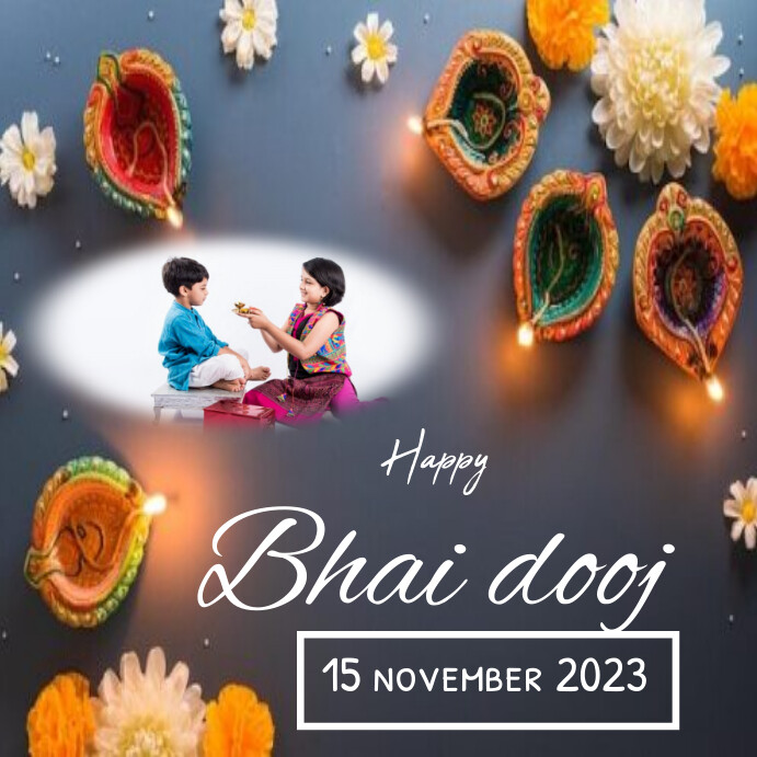 Happy bhai dooj day instagram post Template PosterMyWall