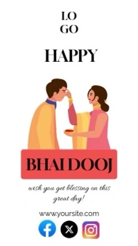 Happy Bhai Dooj Social Media Template Digital Display (9:16)