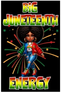 Happy Big Juneteenth Gráfico de Pinterest template