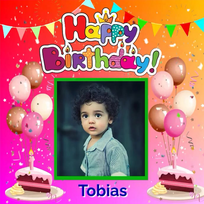 HAPPY BIRTHDAY,, Instagram Post template