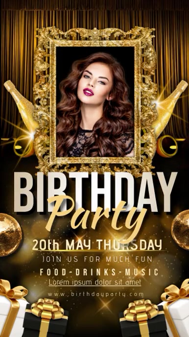 happy birthday,event,party Instagram Reel template