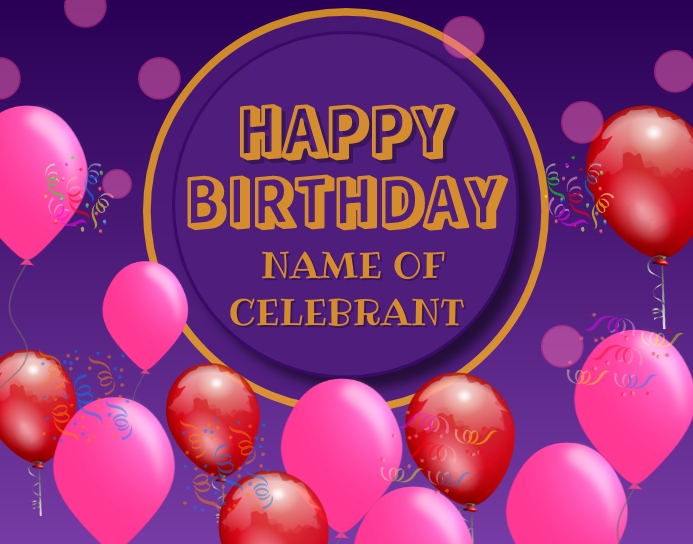 HAPPY BIRTHDAY (1) Template | PosterMyWall