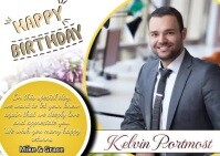 Happy Birthday (2) Kartu Pos template