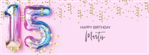Lilla 15th Birthday Celebration Couverture Facebook Template