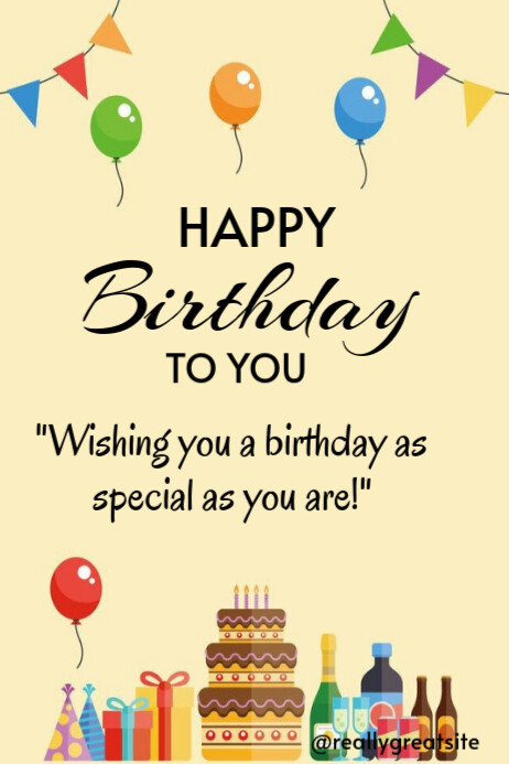 Happy Birthday 2024 Poster template