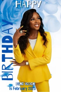 Happy birthday 2025 Pinterest Graphic template