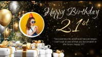 Happy birthday 21st celebration YouTube-Miniaturansicht template