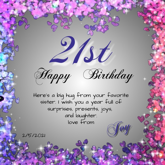 Happy Birthday 21st Template | PosterMyWall happy-birthday-21st-template-postermywall