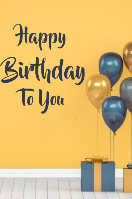 Happy birthday A4 template 2024 Poster