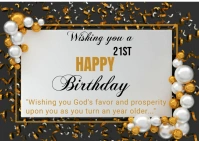Happy birthday ad design Postal template