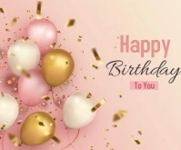 Happy Birthday animated video Medium Rectangle template
