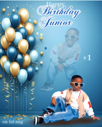 Happy birthday anniversary flyer Instagram Portrait template
