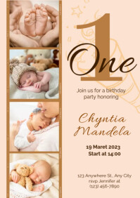 Happy Birthday Baby A4 template