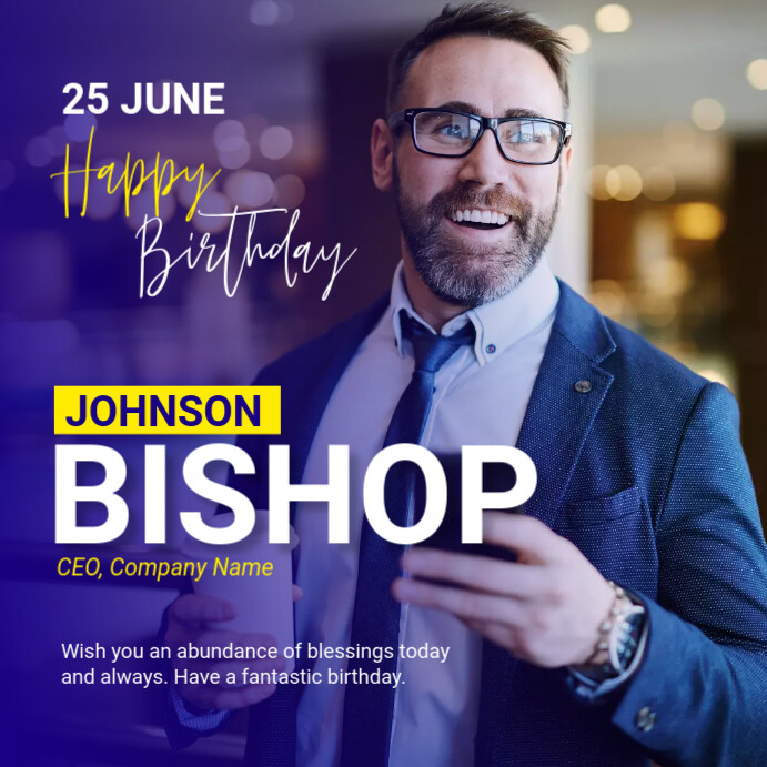 Happy Birthday Banner Template PosterMyWall