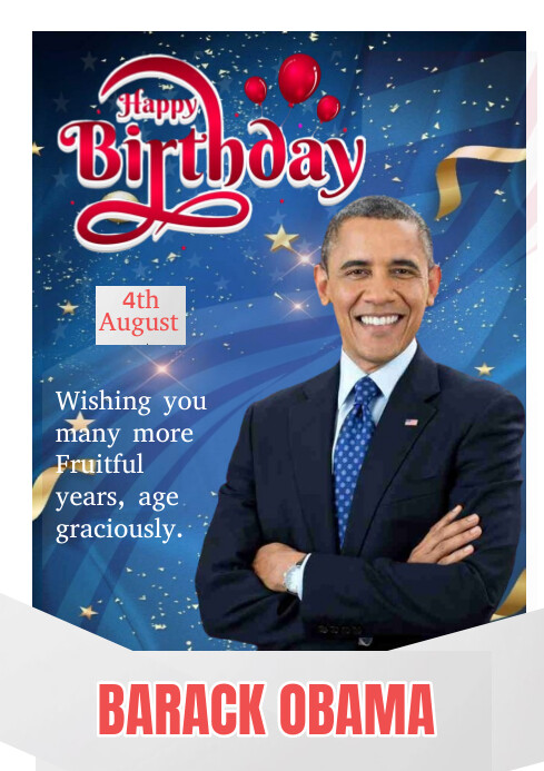 Obama Flyer happy birthday Barack Obama flyer Template | PosterMyWall