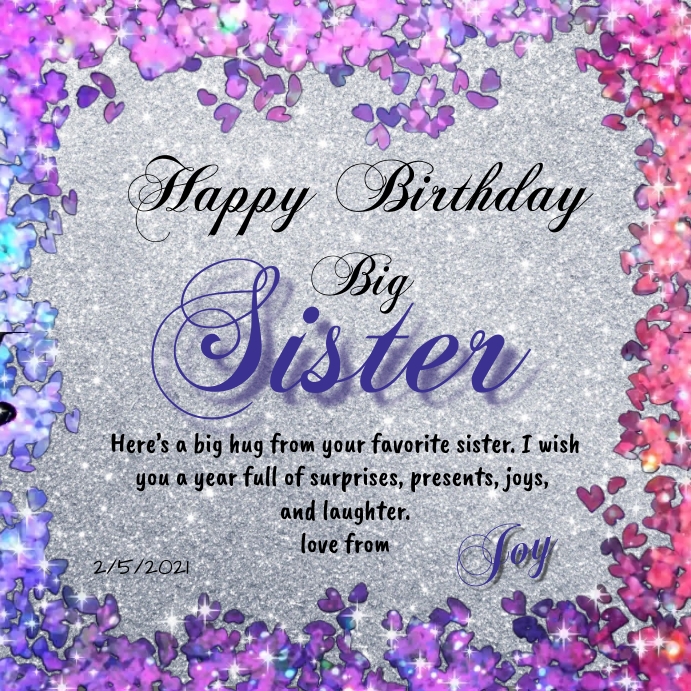 Modele Grande Soeur Joyeux Anniversaire Postermywall Modele Grande Soeur Joyeux Anniversaire Postermywall