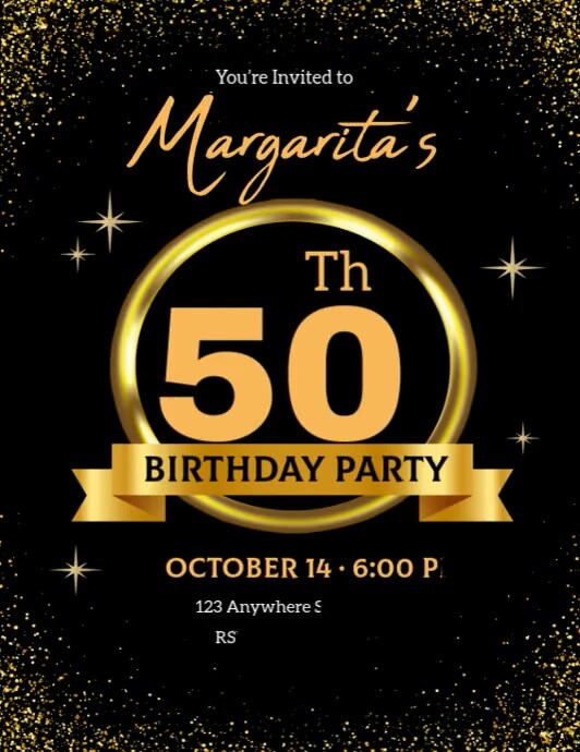 happy birthday  birthday celebration Folheto (US Letter) template