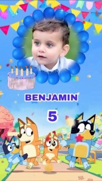 happy  birthday bluey Instagram-reel template