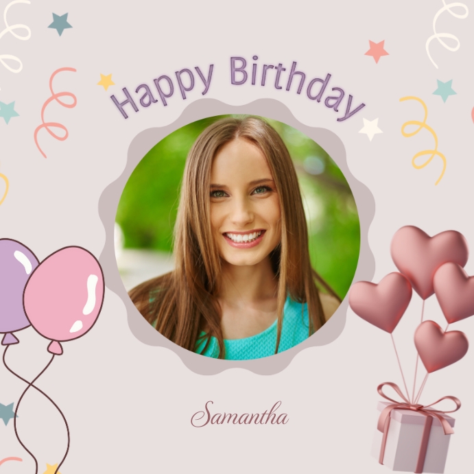 happy birthday card aesthetic, Template PosterMyWall happy birthday card aesthetic, Template PosterMyWall