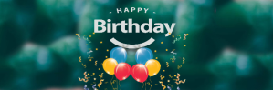 happy birthday card Заголовок Twitter template