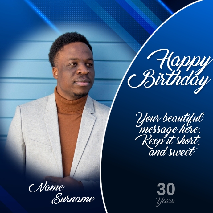 happy birthday card Instagram Post template