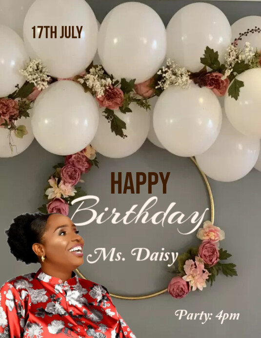 Happy birthday card Pamflet (VSA Brief) template