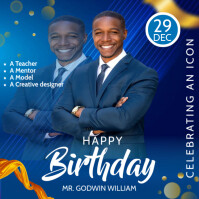 happy birthday card Instagram Post template